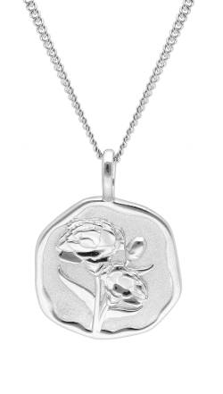 trendor 68000-01 Halskette mit Monatsblume Januar 925 Silber Rhodiniert von trendor