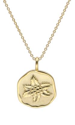 trendor 68002-12 Halskette mit Monatsblume Dezember 925 Silber Vergoldet von trendor