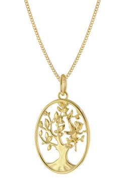 trendor 68052 Halskette mit Lebensbaum Gold auf Silber 925 von trendor