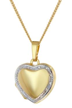 trendor 68157 Damen-Halskette mit Herz-Medaillon 925 Silber Vergoldet von trendor