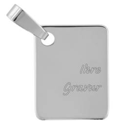 trendor 70104 Gravuranhänger 925 Silber 18x14 mm von trendor