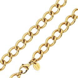 trendor 74003 Halskette für Damen Goldbeschichtet Breite 10 mm von trendor
