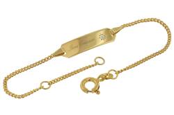 trendor 75245 Armband mit Gravur für Kinder Gold 333 (8 Karat) Länge 14/12 cm von trendor
