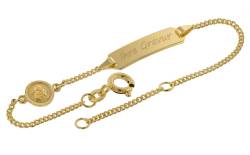 trendor 75493 Gravur-Armband für Kinder Gold 333 (8 Karat) 14/12 cm von trendor