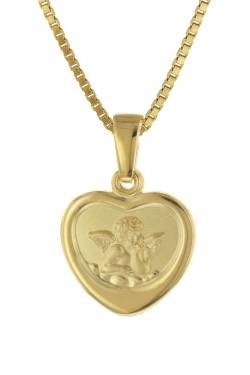 trendor 75713 Halskette mit Schutzengel für Mädchen Gold auf Silber 925 von trendor