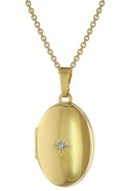 trendor 75731 Medaillon mit Damen-Halskette Gold auf Silber von trendor