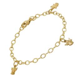 trendor 75837 Mädchen-Armband mit Engeln Gold auf Silber für Kinder von trendor