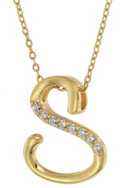 trendor 75852 Damen-Halskette Gold auf Silber mit Zirkonias von trendor