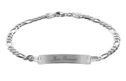 trendor 88650 Gravur-Armband für Junge Leute 925 Sterlingsilber Länge 19 cm von trendor