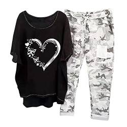 Leggings Damen high Waist 3/4 Baumwolle, 3/4 Leggings Damen Sommer mit Taschen xs, Sporthose Damen kurz mit Tasche, Black XXXL 44 von tsaChick