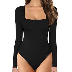 tsaChick Body Damen Langarm Damen Body Bodysuit Kurzarm Rundhals bequemer Einteiler Frauen Tshirt Overall Druck Bodysuit Formende Bodys Body Suit von tsaChick