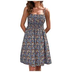 tsaChick Club Dresses Ärmelloses Kleid mit Rundhalsausschnitt Sommerkleid Bedruckt Strandkleid Sonnenkleid Minikleid Wickelkleid Bto&2764 von tsaChick