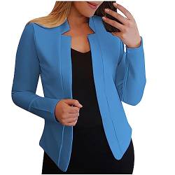 tsaChick Damen Jacken Elegant Blazer Solide Knopftasche Freizeit Langarm Anzug Mantel Tops S-5XL von tsaChick