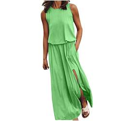 tsaChick Damen Party Brautjungfernkleider 2023 Sommer Satin Abendkleider für Damen Neckholder Kleid Damen elegant kurz Green S 34 von tsaChick