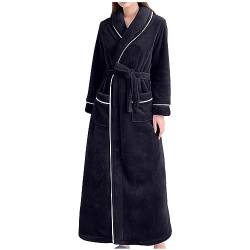 tsaChick GroßE GrößEn Damen Bademantel Damen Flauschig, Fleece Morgenmantel Damen mit Kapuze, Dressing Gown Women Bademantel Damen S-5XL von tsaChick