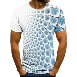 tsaChick Herren T-Shirts 3D Muster Kurzarm Tee Tops M-5XL Unisex Aufdruck Rundhalsausschnitt Lässige Graphics Tees Fitness Shirt Hemd Sport T-Shirt Lustige Druck Beiläufige Bluse von tsaChick