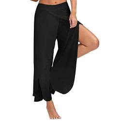 tsaChick Hosen Damen Chino Damen Jogginghose Damen Leggings (Flare Leggings Mit Bootcut Hose Design) Low Waist Schlaghosen FüR Damen Yogahose FüR Fitness Outdoor Sport Und Als Schwarz S von tsaChick