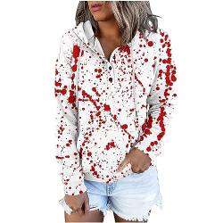 tsaChick Kenough Hoodie Sweatshirt Weiß Kinder Longshirt Damen Oversize Pullover Damen Damen Sweatjacke Mit Kapuze Schnittmuster Damen Damenpullover Langarm Übergroße Hoodie Sweatshirt Halloween von tsaChick