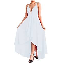 tsaChick Kleid Mädchen 110 Mode Frauen Sommer Casual Solid V-Ausschnitt Camis Ärmellose Weste Langes Kleid Eng Chiffon Kleid A Linie Kleid Kleid 152 Mädchen Freizeitkleider Strand Mini Dress Boho von tsaChick