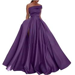 tsaChick Kleider FüR HochzeitsgäSte Cocktailkleid Damen Elegant für Hochzeit Lange Abendkleider Abschlusskleider Festlich Kleider Hochzeitsgast Satin Abendkleid Ballkleider Brautkleid Große Größen von tsaChick