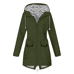 tsaChick Regenjacke Damen Wasserdicht Atmungsaktiv 5xl Große Größen Regenmantel Schwarz Softshelljacke Gelb Outdoorjacke Übergangsjacke Leichte Jacke mit Kapuze für Frühlings Herbst zum von tsaChick