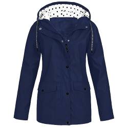 tsaChick Regenjacke wasserdicht, Outdoorjacke Damen wasserdicht atmungsaktiv Navy 118 S von tsaChick