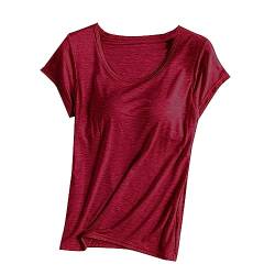 tsaChick Sport Top Camisole für Frauen, Verstellbarer Träger, Tank-Top, mit integriertem BH, ärmelloses Top, Reine Farbe von tsaChick