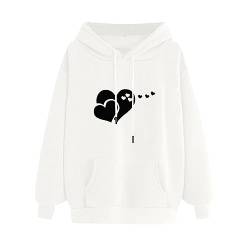 tsaChick Übergroße Hoodie Sweatshirt Sweatshirt Jacke Kinder Kapuzenpullover Damen Weiß Kapuzenpullover Für Mädchen Fleecejacke Damen Mit Kapuze Damen Sweatshirt Pullover Damen Elegant von tsaChick