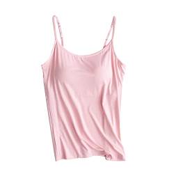 tsaChick Unterhemd Mit BH Integriert Damen Tank Tops mit Regal-BH Racerback Tank Top Stretch Unterhemden von tsaChick