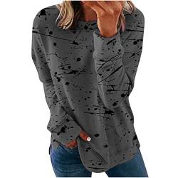 tsaChick Weihnachtstag Sweatshirts FüR Damen Sweatshirt Damen Locker Sweat Pullover Langarmshirt Baumwolle Tops Elegant Strickpullover Damen Sommer Schwarz von tsaChick