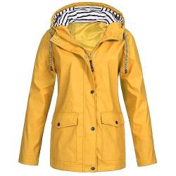 tsaChick gelbe Regenjacke Damen, Softshelljacke Damen wasserdicht atmungsaktiv Yellow 120 XL von tsaChick