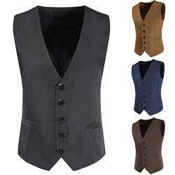 tsaChick üBergangsjacke Damen Blazer Mode Vintage Formal Business Herren Brustweste V Ausschnitt Weste Taille Weste &J3669 von tsaChick