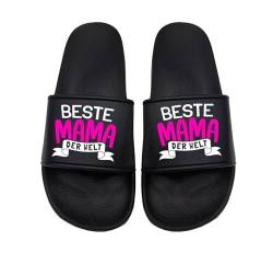 Beste Mama der Welt Badelatsche Sandalen perfekt für den Strand und im Urlaub und Muttertag, Größe: 38 EU von tshirtladen