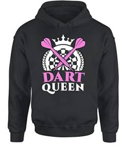 Dart Queen Hoodie Unisex Dart Spruch T-Shirt, Farbe: Dunkelgrau, Größe: X-Small von tshirtladen