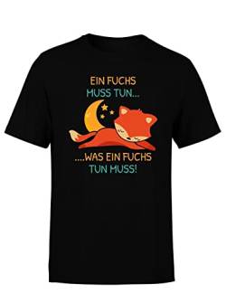 EIN Fuchs muss tun was EIN Fuchs tun muss Schönes Fuchs Herren T-Shirt, Farbe: Black, Größe: L von tshirtladen