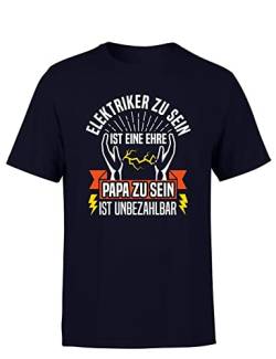 Elektriker Zu Sein Ist Eine Ehre Papa Zu Sein Unbezahlbar Herren T-Shirt, Farbe: Navy, Größe: XL von tshirtladen
