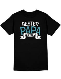 Männertag Spruch zum Vatertag Bester Papa der Welt T-Shirt Spruch für den Vater, Größe: XXL, Farbe: Black von tshirtladen