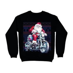 Ugly Christmas Sweatshirt Weihnachtspullover Biker Weihnachtsmann, Größe: Xx-Large von tshirtladen