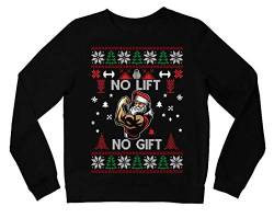 Ugly Christmas Sweatshirt no Lift no Gift Weihnachtspullover, Größe: Large von tshirtladen