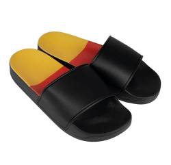 tshirtladen Deutschland - Farben Badelatsche Sandalen Urlaub Sommerschuh Unisex, Größe: 42 EU von tshirtladen