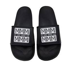 tshirtladen MiMiMi ich höre immer nur MiMiMi Badelatsche Sandalen Urlaub Vatertag, Größe: 45 EU von tshirtladen