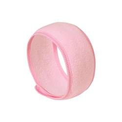 tuwiwol Stirnbänder zum Waschen des Gesichts, farbig erhältlich, verstellbar und flexibel, weiches und saugfähiges Bade Make up Haarband aus Baumwolle, Hell Pink von tuwiwol