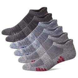 u&i Herren Sportsocken mit Kissen, Baumwolle, niedrig geschnitten, 6er-Pack/12er-Pack, GRAU, 46-49 EU von u&i socks