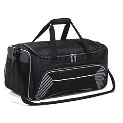 Uarition Herren-Sporttasche, 53,3 cm, groß, für Reisen, Sport, schwarz / grau, 21 inch von uarition