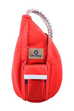 ubun2bag sling bag Rucksack für Damen und Herren Anti Theft RFID Schutz für Krypto Wallet - Wasserfest - Crossbody Sling Shoulder Bag Daypack (Feuerrot) von ubun2bag