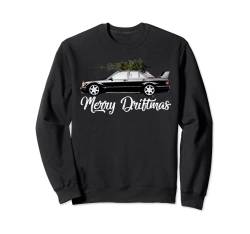 W201 190e merry driftmas ugly sweater vintage retro auto Sweatshirt von ugly sweater Weihnachtspullover by Jean Olivier