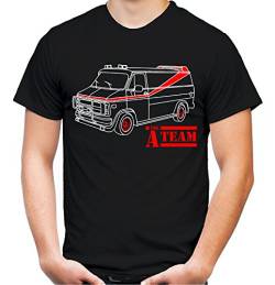 A-Team Männer und Herren T-Shirt | Spruch Hannibal B. A. Geschenk M2 (XXXL, Schwarz) von uglyshirt87