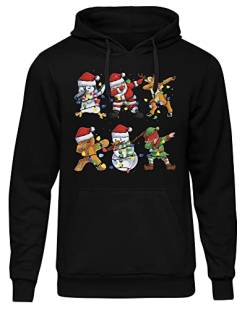 Christmas Dab Herren Kapuzenpullover | Weihnachtsmann Pulover - Xmas Hoodie Herren - Weihnachts Pullover Herren - Dab Weihnachten | Schwarz (4XL) von uglyshirt87