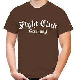 Fight Club Germany Männer und Herren T-Shirt | Muay Thai Boxing MMA Geschenk (M, Braun) von uglyshirt87