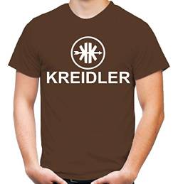 Kreidler Logo Männer und Herren T-Shirt | Moped Mofa Oldschool Geschenk (M, Braun) von uglyshirt87